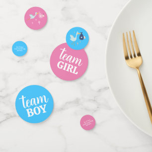 Confettis Team Girl Boy Rose Bleu Genre Reveval Party Person
