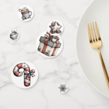 THÈME DE NOËL VACANCES BLANC ARGENT ROUGE