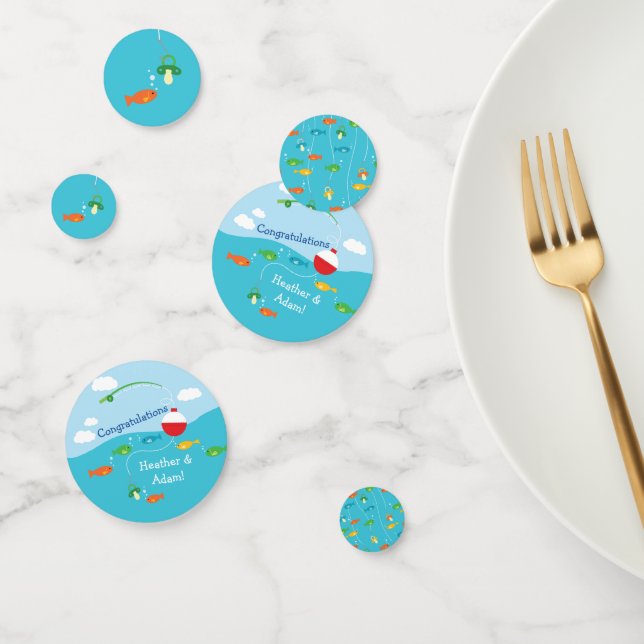 Confettis Thème de poisson Baby shower de pêche pour pêcheur (Groupe)