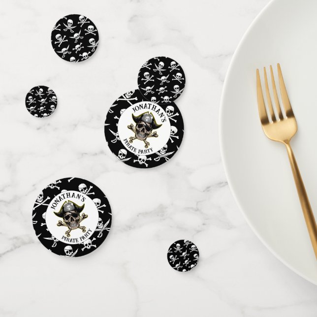 Confettis Thème pirate Fête Adulte Skull Cross Bones (Groupe)