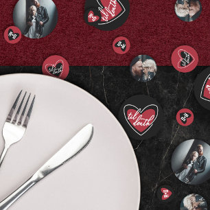 Confettis Til Death Heart Metal Font Initiales Photos Mariag