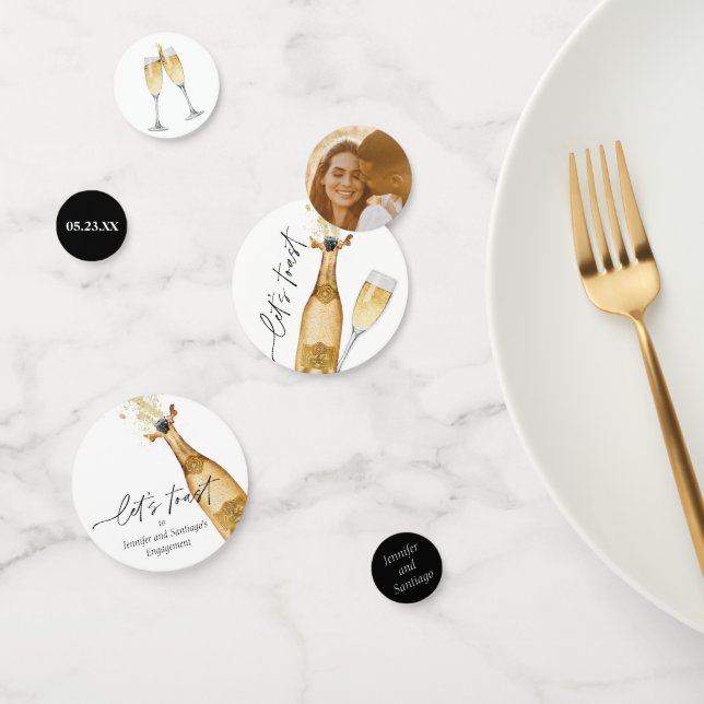 Confettis Trinquons Fête de Fiançailles  (Groupe)