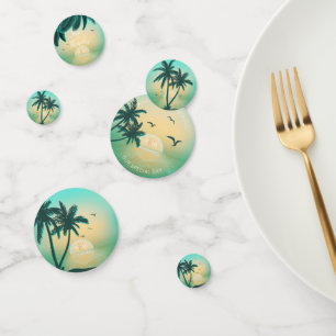 Confettis Tropical Isle Sunrise Mariage Turquoise ID581