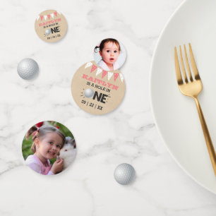 Confettis Trou en une fille Golf 1er anniversaire Par tee