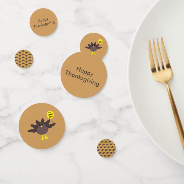 Confettis Turquie, heure Thanksgiving (Groupe)