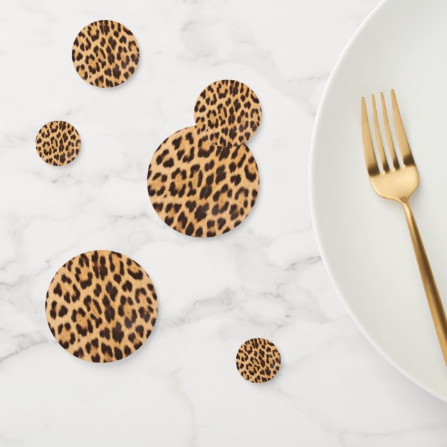 Confettis un empreinte de léopard chic et féminin applaudit  (Groupe)