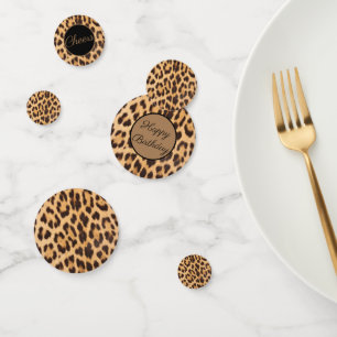 Confettis un empreinte de léopard chic et féminin applaudit