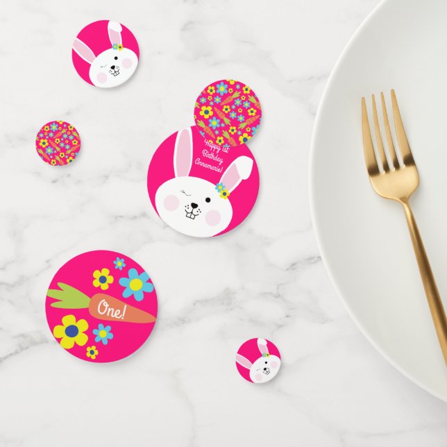 Confettis Un lapin mignon, un lapin mignon, 1er anniversaire (Groupe)
