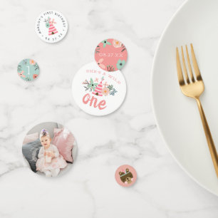 Confettis Un sauvage Boho Nature Thème Première fête d'ann