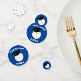 Confettis Volleyball Graduation Sports Blue
