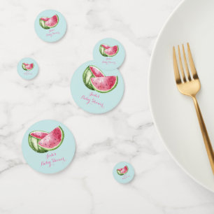Confettis Watermelon Baby shower Aqua Turquoise Turquoise