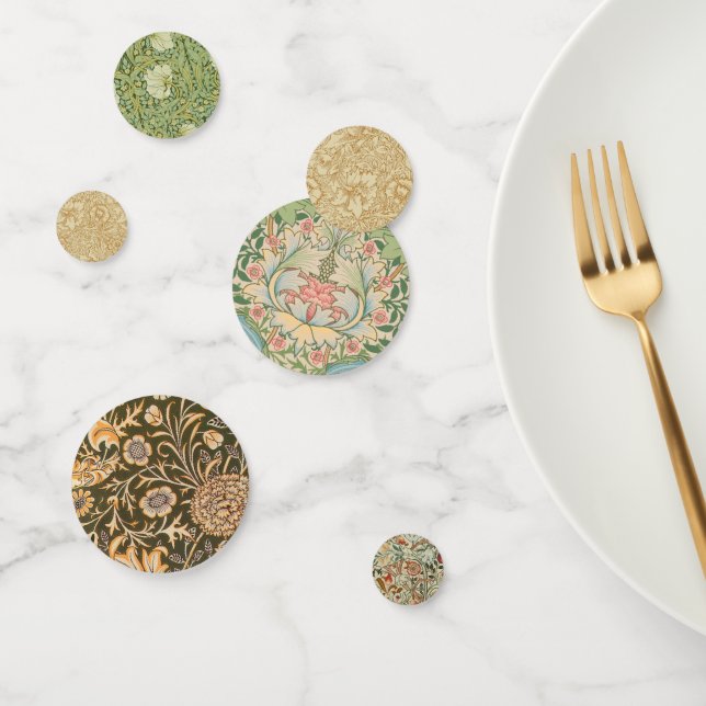 Confettis William Morris Papier peint floral Poppy (Groupe)