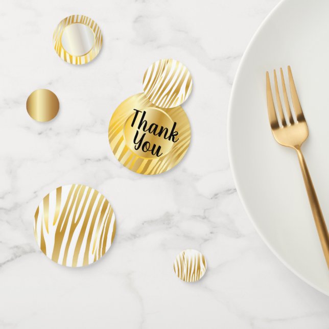 Confettis Zebra Gold Stripes Motif Design tendance (Groupe)