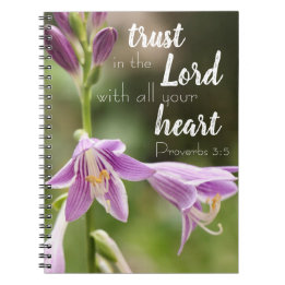 "Confiance dans le Seigneur" Fleur Photo Carnet Sp