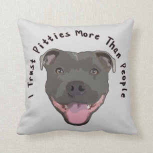 Confiance Pitties - coussin de Pitbull