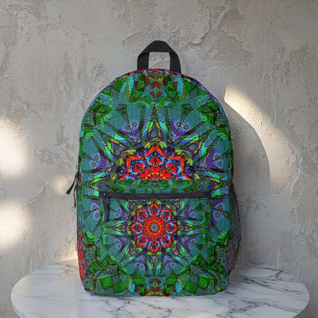 Confianza Textur Mandala Muster Bedruckter Rucksack (Von Creator hochgeladen)
