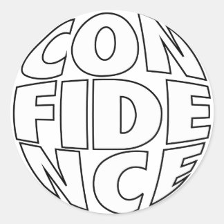 Confidence Design #025 Runder Aufkleber