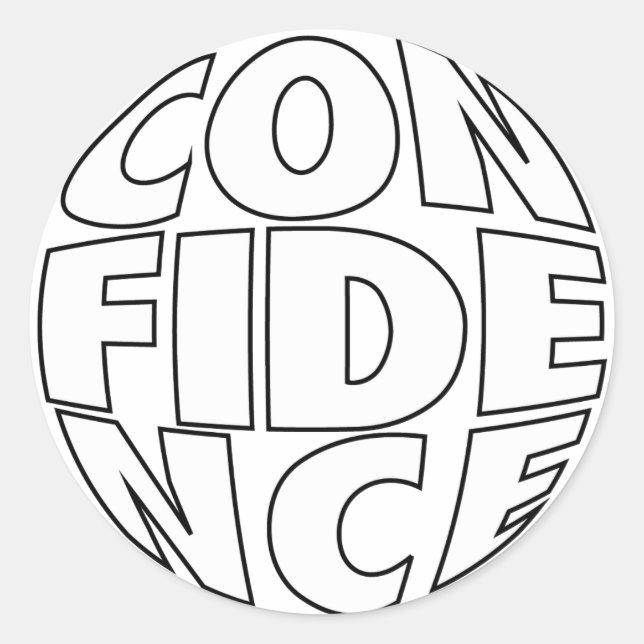Confidence Design #025 Runder Aufkleber (Vorderseite)