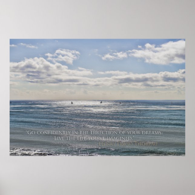 Confidence - Segelboote auf Ocean Poster (Vorne)