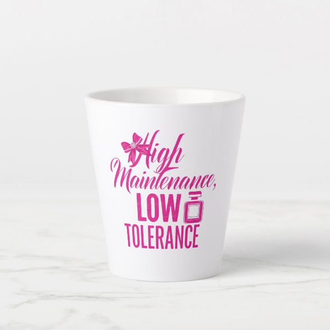 Confident High Standards Saying Milchtasse (Vorderseite)
