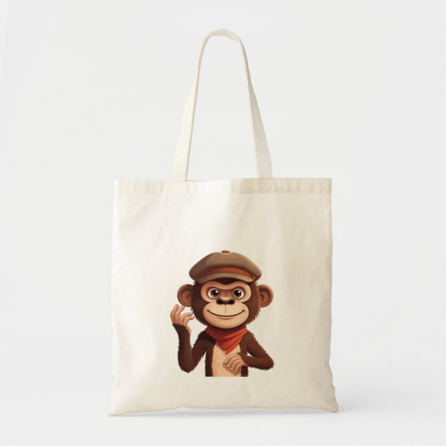 Confident Monkey  Tote Bag Tragetasche (Vorne)