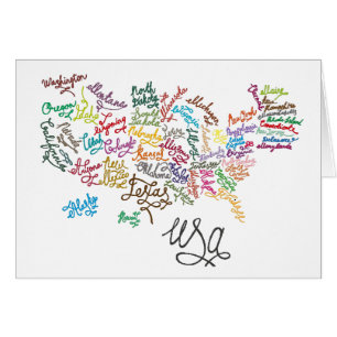 Configuration de texte de manuscrit des Etats-Unis