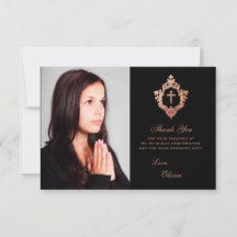 Confirmation Girl Foto Elegantes Schwarz Rosa Wapp