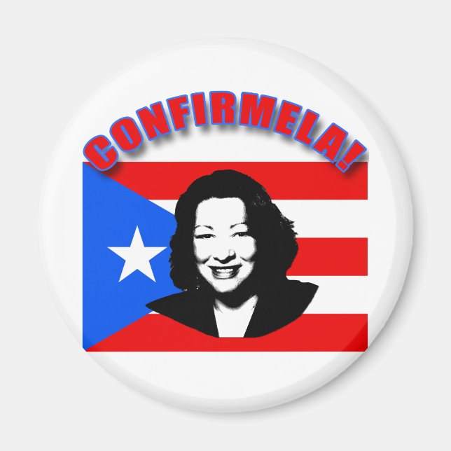CONFIRMELA Con Bandera de Puerto Rico Magnet (Vorne)