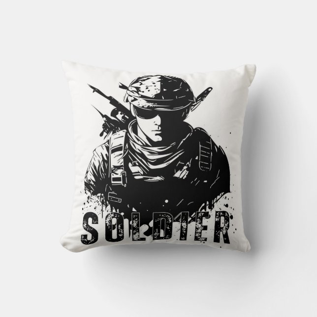 Confort courageux : Coussin de l'hommage du soldat (Recto)