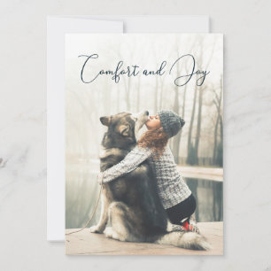 Confort et joie Carte photo de vacances personnali