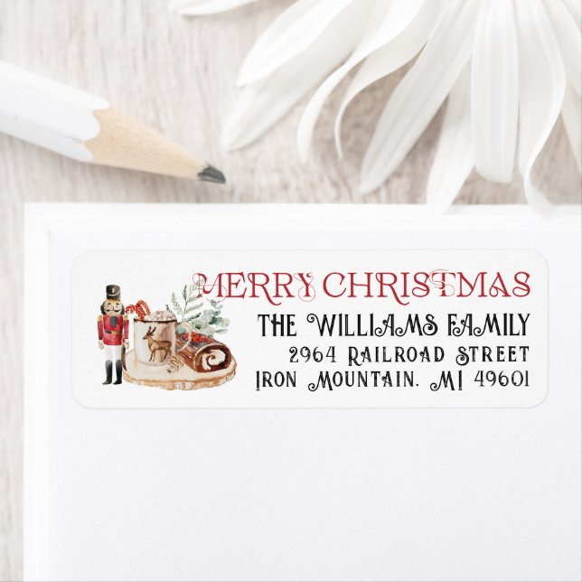 Confort et joie | Étiquette d'adresse de retour de (En situation)