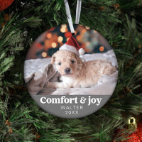 Confort & Joie Photo et nom Noël moderne
