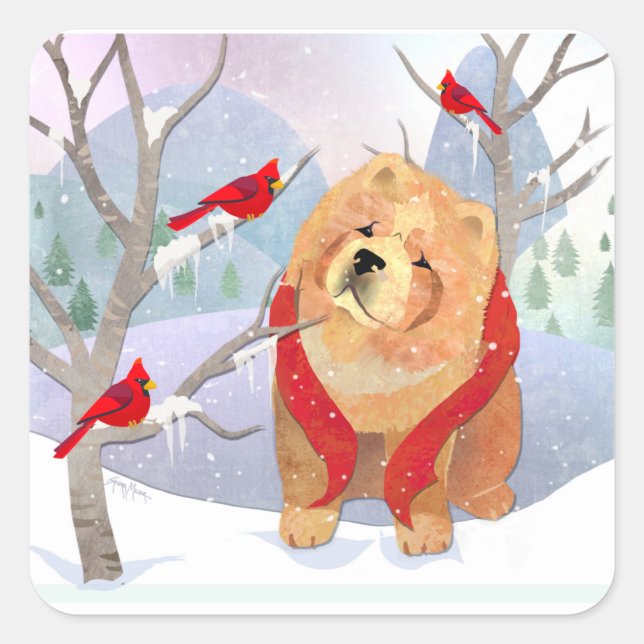 CONFORT & JOY douces autocollants Chow (Devant)