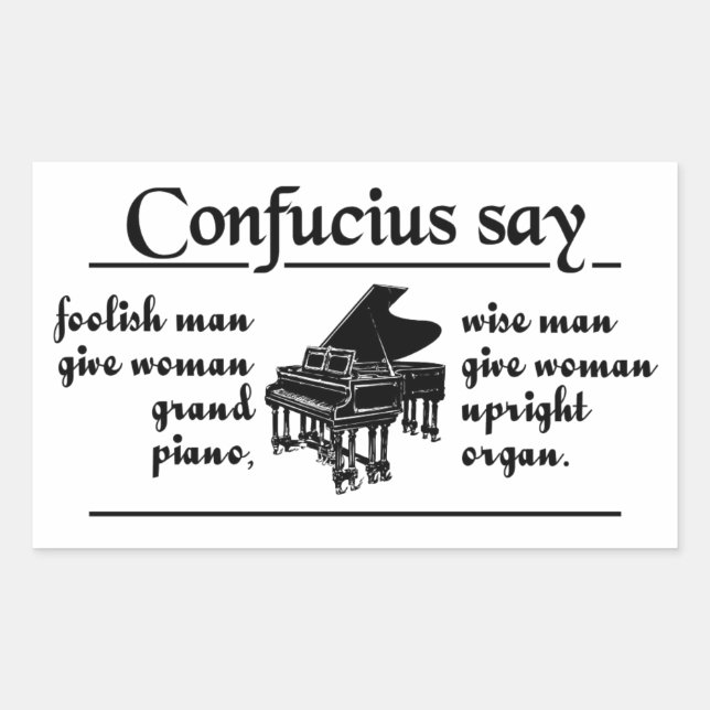 CONFUCIUS DIRE : ... autocollants (Devant)