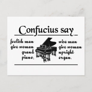 CONFUCIUS DIRE : ... carte postale personnalisée