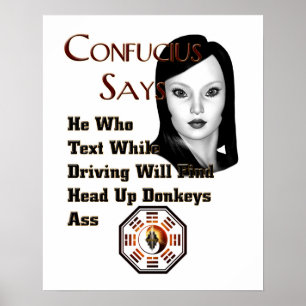 Confucius Dit Poster Mur