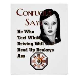 Confucius Dit Poster Parfait