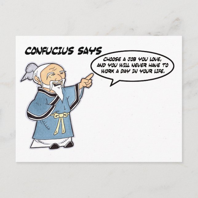 Confucius Postkarte (Vorderseite)