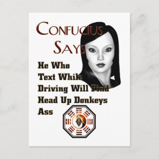 Confucius sagt postkarte