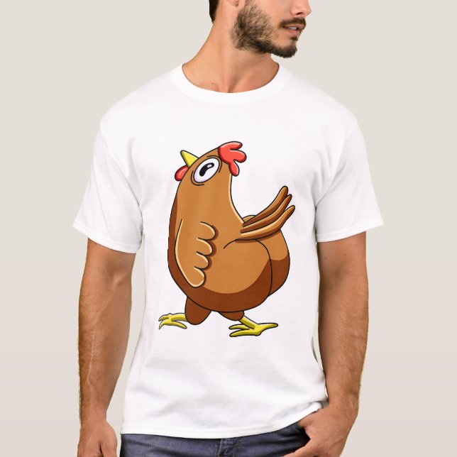 Confused Chicken Meme T-Shirt (Vorderseite)