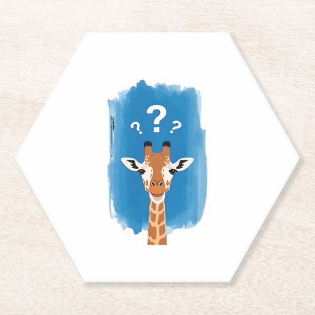 Confused Giraffe Classic T-Shirt Untersetzer (Vorderseite)