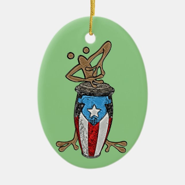 Conga Coqui Taino Keramik Ornament (Vorne)