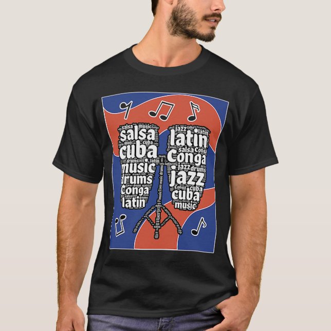 Conga Drum musiinstrument profesionales Kuba T-Shirt (Vorderseite)