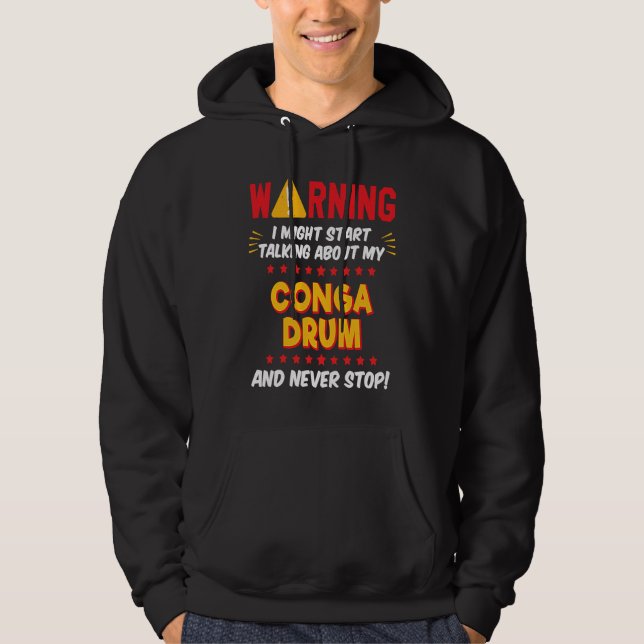 Conga Drummer Drumming Joke Graphic Hoodie (Vorderseite)