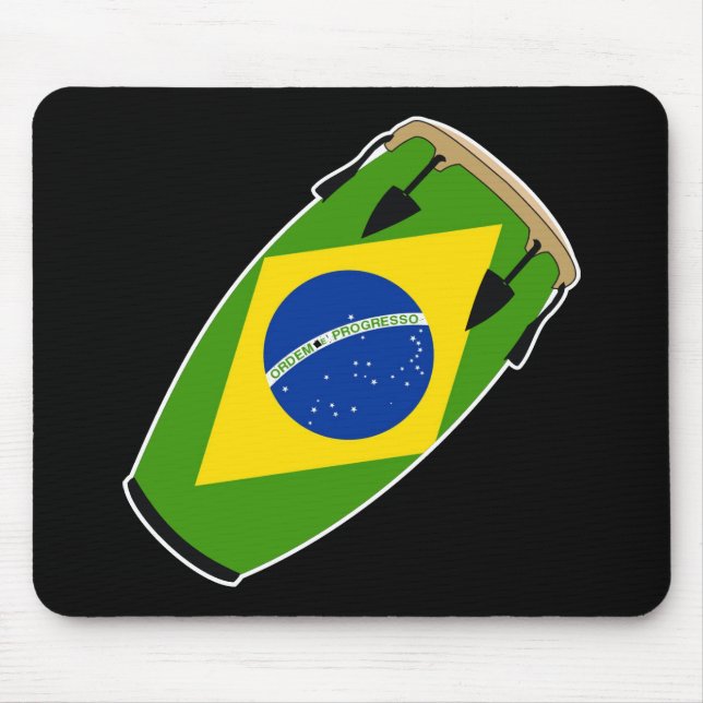 Conga-Flagge Brasilien Mousepad (Vorne)
