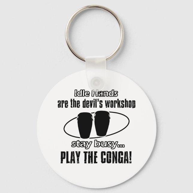 Conga-Musikdesign Schlüsselanhänger (Vorderseite)