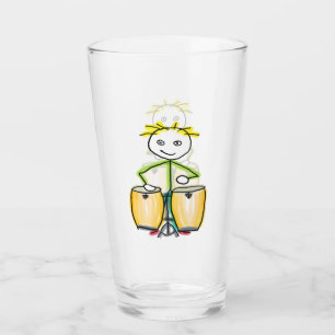 Conga spielender Stockmann Glas