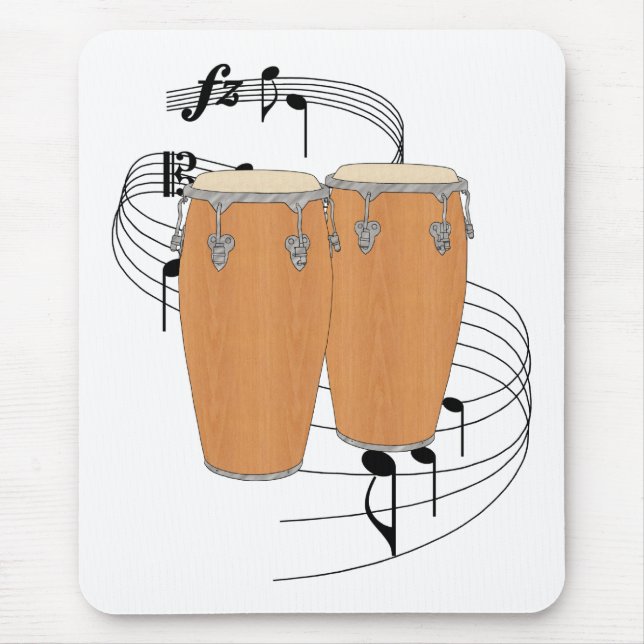 Conga-Trommeln Mousepad (Vorne)