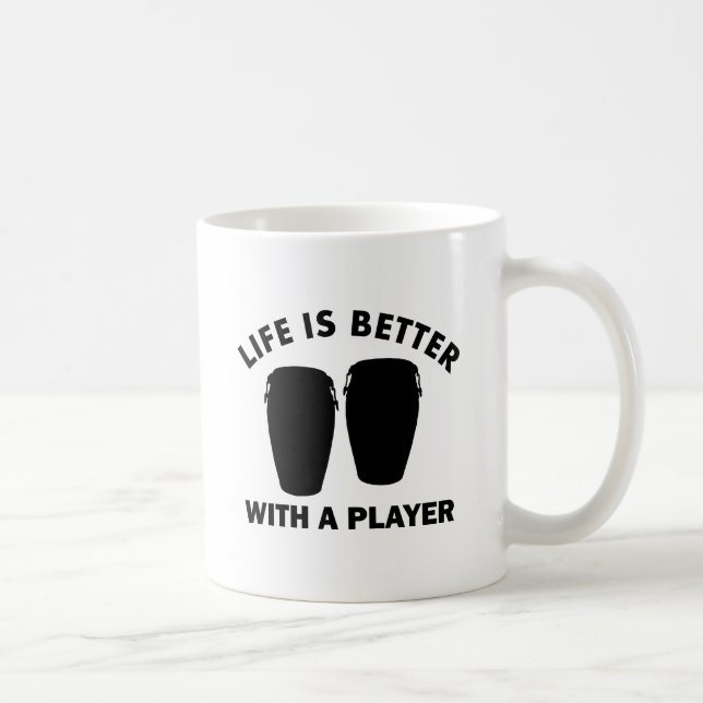 Conga trommelt Entwürfe Kaffeetasse (Rechts)