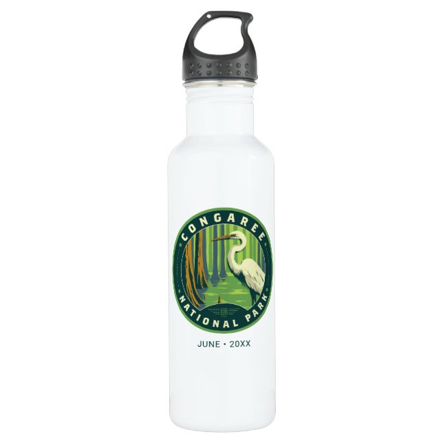 Congaree National Park Edelstahlflasche (Vorderseite)
